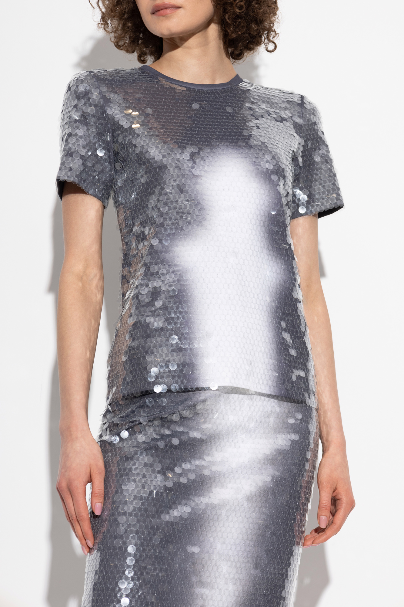 Tシャツ・カットソー Sportmax KIBBUTZ T-SHIRT WITH PAILLETTES Grey T-shirt 'Kibbutz' Sportmax - Vitkac Canada
